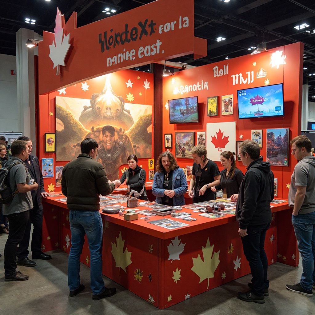 Our booth at the Montreal Independent Games Festival