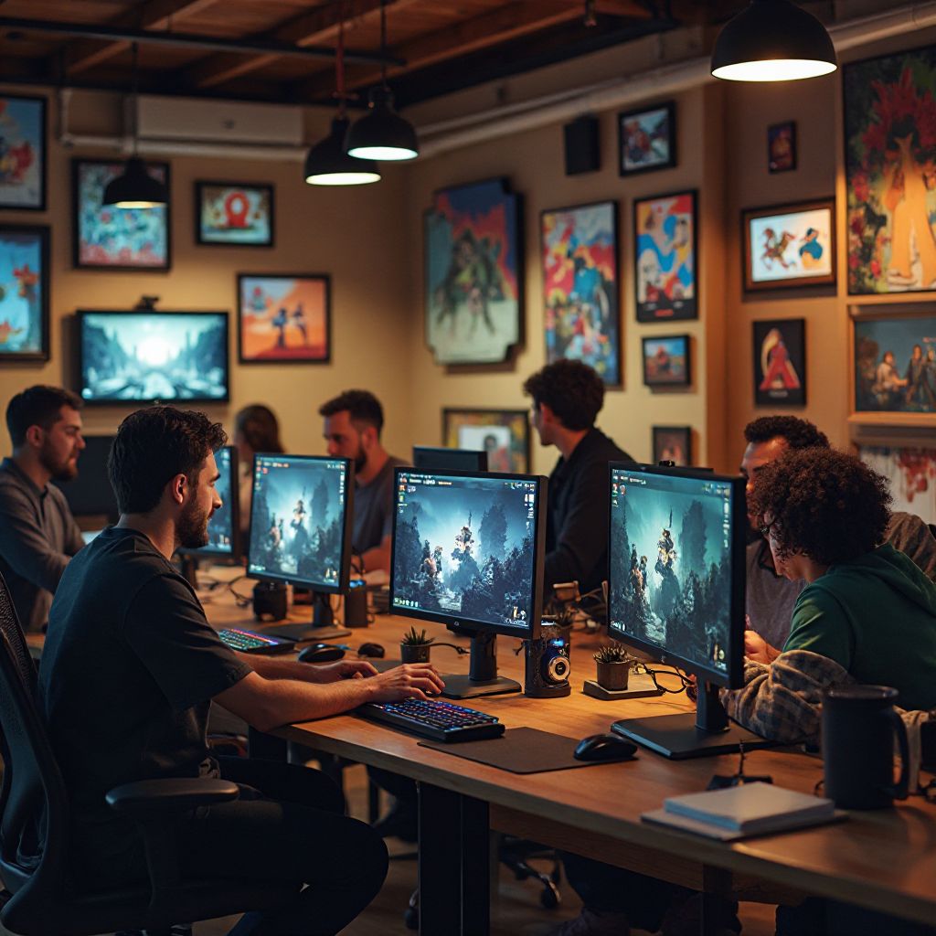 The MapleArcade team at their office in Toronto